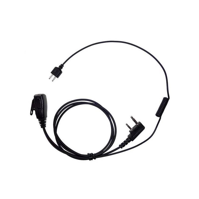CABLE CAZA SPORTTAC - MICROFONO CON PTT KENWOOD
