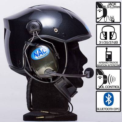 Aviation Communication Helmet Horus Carbon Optic