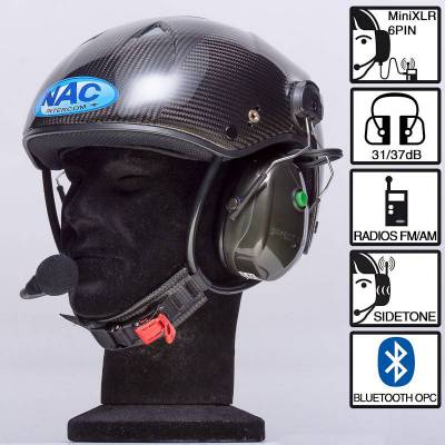 Communication Helmet SIDETONE Horus Real Carbon